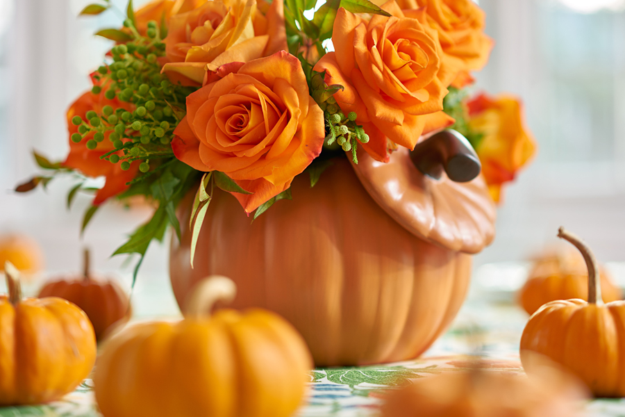 Pumpkin Vase Close-Up